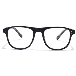 GRAVIATE by Coolwinks E12B6984 Glossy Black Full Frame Retro Square Eyeglasses for Men and Women