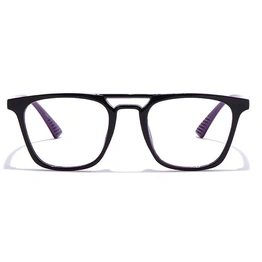 GRAVIATE by Coolwinks E12B6986 Glossy Black Full Frame Retro Square Eyeglasses for Men and Women