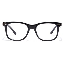 GRAVIATE by Coolwinks E12B7130 Glossy Black Full Frame Retro Square Eyeglasses for Men and Women