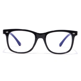 GRAVIATE by Coolwinks E12B7131 Glossy Black Full Frame Retro Square Eyeglasses for Men and Women