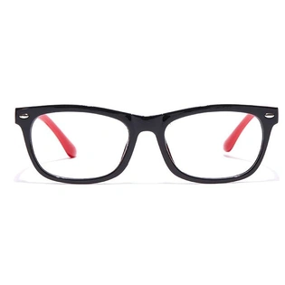 GRAVIATE by Coolwinks E12B7133 Glossy Black Full Frame Retro Square Eyeglasses for Men and Women