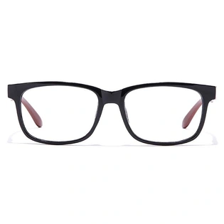 GRAVIATE by Coolwinks E12B7227 Glossy Black Full Frame Retro Square Eyeglasses for Men and Women