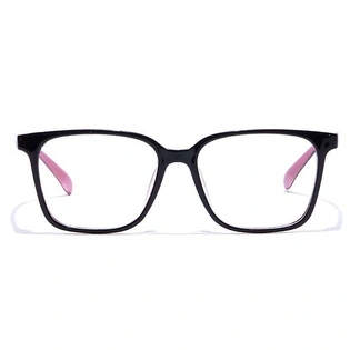 GRAVIATE by Coolwinks E12B7257 Glossy Black Full Frame Retro Square Eyeglasses for Men and Women