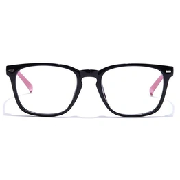 GRAVIATE by Coolwinks E12B7271 Glossy Black Full Frame Retro Square Eyeglasses for Men and Women