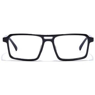 GRAVIATE by Coolwinks E12B7334 Glossy Black Full Frame Retro Square Eyeglasses for Men and Women