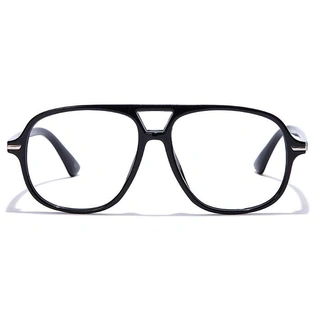 GRAVIATE by Coolwinks E12B7439 Glossy Black Full Frame Retro Square Eyeglasses for Men and Women