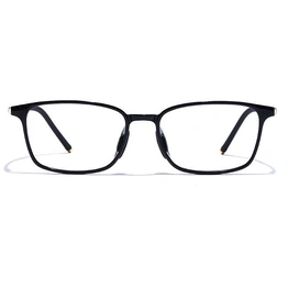 GRAVIATE by Coolwinks E12B7455 Glossy Black Full Frame Retro Square Eyeglasses for Men and Women