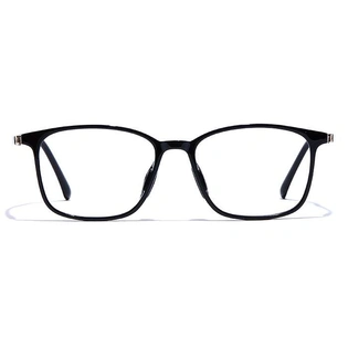 GRAVIATE by Coolwinks E12B7463 Glossy Black Full Frame Retro Square Eyeglasses for Men and Women