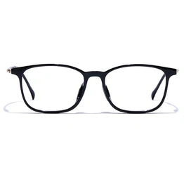 GRAVIATE by Coolwinks E12B7464 Glossy Black Full Frame Retro Square Eyeglasses for Men and Women