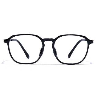 GRAVIATE by Coolwinks E12B7465 Glossy Black Full Frame Retro Square Eyeglasses for Men and Women