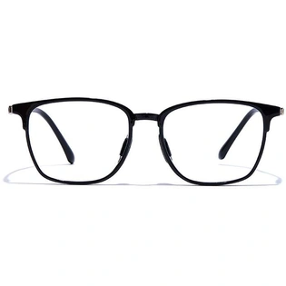 GRAVIATE by Coolwinks E12B7471 Glossy Black Full Frame Retro Square Eyeglasses for Men and Women