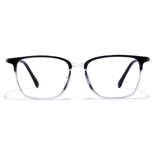 GRAVIATE by Coolwinks E12B7472 Glossy Black Full Frame Retro Square Computer Eyeglasses for Men and Women