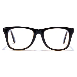 GRAVIATE by Coolwinks E12B7532 Glossy Black Full Frame Retro Square Eyeglasses for Men and Women