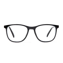 GRAVIATE by Coolwinks E12C5637 Glossy Black Full Frame Retro Square Eyeglasses for Men and Women