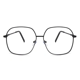 GRAVIATE by Coolwinks E12C6569 Glossy Black Full Frame Retro Square Eyeglasses for Men and Women