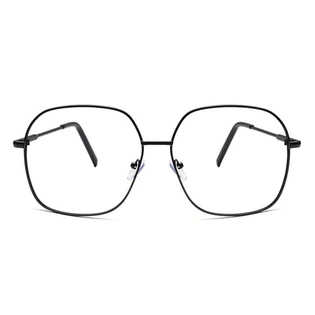 GRAVIATE by Coolwinks E12C6569 Glossy Black Full Frame Retro Square Eyeglasses for Men and Women