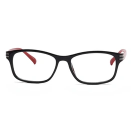 GRAVIATE by Coolwinks E12C6904 Glossy Black Full Frame Retro Square Eyeglasses for Men and Women