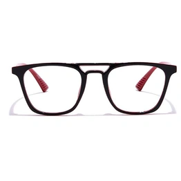 GRAVIATE by Coolwinks E12C6987 Glossy Black Full Frame Retro Square Eyeglasses for Men and Women