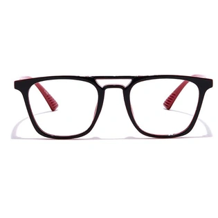 GRAVIATE by Coolwinks E12C6987 Glossy Black Full Frame Retro Square Eyeglasses for Men and Women