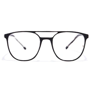 GRAVIATE by Coolwinks E12C6988 Glossy Black Full Frame Retro Square Eyeglasses for Men and Women