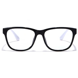 GRAVIATE by Coolwinks E12C7000 Glossy Black Full Frame Retro Square Eyeglasses for Men and Women