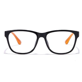 GRAVIATE by Coolwinks E12C7001 Glossy Black Full Frame Retro Square Eyeglasses for Men and Women