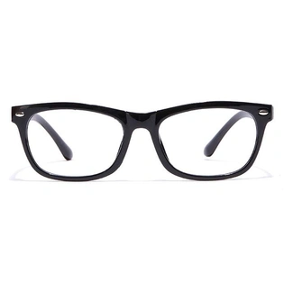 GRAVIATE by Coolwinks E12C7133 Glossy Black Full Frame Retro Square Eyeglasses for Men and Women