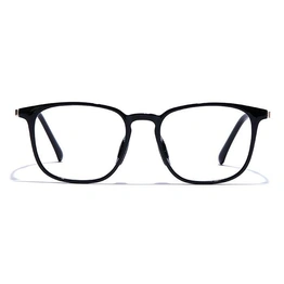 GRAVIATE by Coolwinks E12C7468 Glossy Black Full Frame Retro Square Eyeglasses for Men and Women