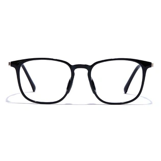 GRAVIATE by Coolwinks E12C7468 Glossy Black Full Frame Retro Square Eyeglasses for Men and Women