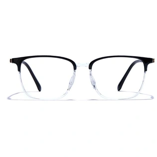 GRAVIATE by Coolwinks E12C7471 Glossy Black Full Frame Retro Square Eyeglasses for Men and Women