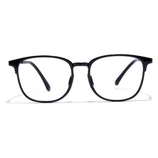 GRAVIATE by Coolwinks E12C7473 Glossy Black Full Frame Retro Square Eyeglasses for Men and Women