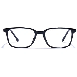 GRAVIATE by Coolwinks E12C7498 Glossy Black Full Frame Retro Square Eyeglasses for Men and Women