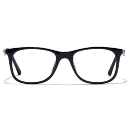 GRAVIATE by Coolwinks E12C7752 Glossy Black Full Frame RetroSquare Eyeglasses for Men and Women