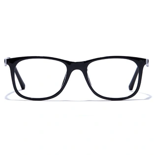 GRAVIATE by Coolwinks E12C7752 Glossy Black Full Frame RetroSquare Eyeglasses for Men and Women