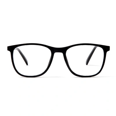 GRAVIATE by Coolwinks E12D5637 Matte Black Full Frame Retro Square Eyeglasses for Men and Women