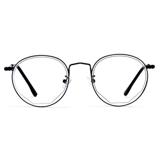 GRAVIATE by Coolwinks E12A6041 Matte Black Full Frame Round Computer Glasses for Men and Women