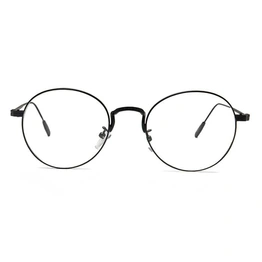 GRAVIATE by Coolwinks E12A6503 Glossy Black Full Frame Round Eyeglasses for Men and Women