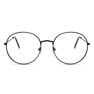 GRAVIATE by Coolwinks E12A6559 Glossy Black Full Frame Round Eyeglasses for Men and Women