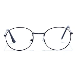 GRAVIATE by Coolwinks E12A6615 Glossy Black Full Frame Round Eyeglasses for Men and Women