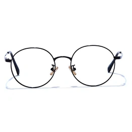 GRAVIATE by Coolwinks E12A6626 Glossy Black Full Frame Round Eyeglasses for Men and Women