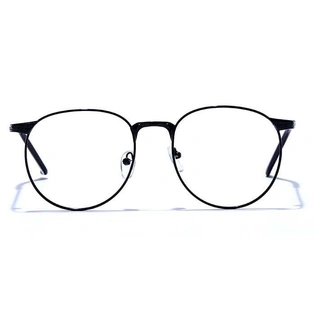 GRAVIATE by Coolwinks E12A6631 Glossy Black Full Frame Round Eyeglasses for Men and Women