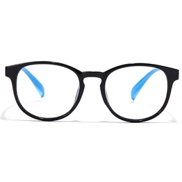 GRAVIATE by Coolwinks E12A6998 Glossy Black Full Frame Round Eyeglasses for Men and Women