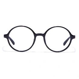 GRAVIATE by Coolwinks E12A7258 Glossy Black Full Frame Round Eyeglasses for Men and Women