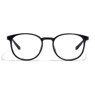 GRAVIATE by Coolwinks E12A7337 Glossy Black Full Frame Round Eyeglasses for Men and Women