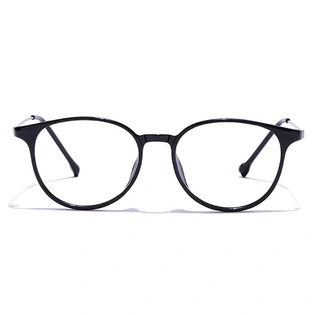 GRAVIATE by Coolwinks E12A7452 Glossy Black Full Frame Round Eyeglasses for Men and Women