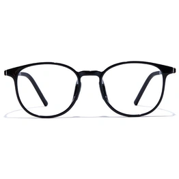 GRAVIATE by Coolwinks E12A7457 Glossy Black Full Frame Round Eyeglasses for Men and Women