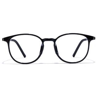 GRAVIATE by Coolwinks E12A7457 Glossy Black Full Frame Round Eyeglasses for Men and Women