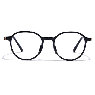 GRAVIATE by Coolwinks E12A7460 Glossy Black Full Frame Round Eyeglasses for Men and Women