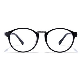 GRAVIATE by Coolwinks E12A7580 Glossy Black Full Frame Round Eyeglasses for Men and Women