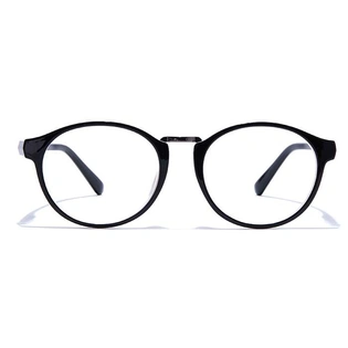 GRAVIATE by Coolwinks E12A7580 Glossy Black Full Frame Round Eyeglasses for Men and Women